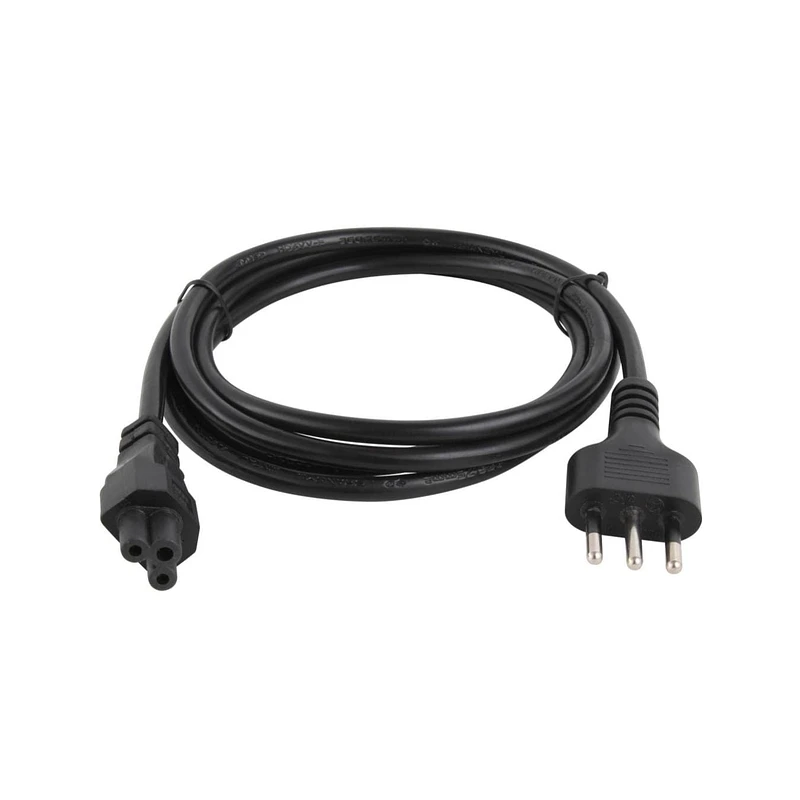 Cable de Energia Tipo Trebol 1.5 Mts Budix Negro – imagen 2