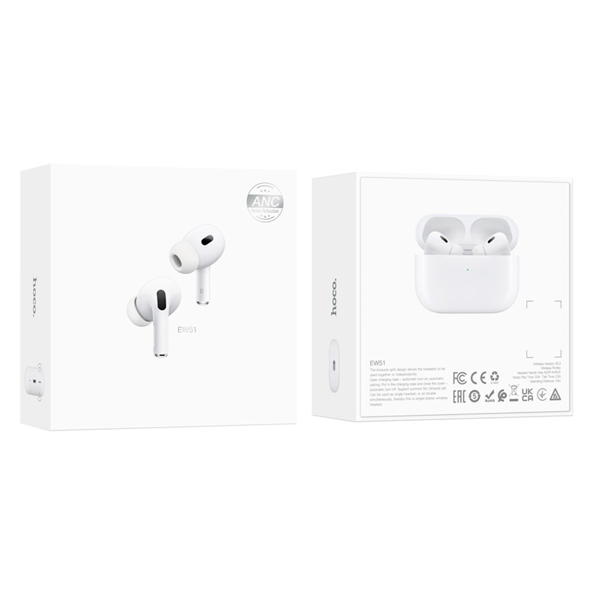 Audífonos Bluetooth Hoco Ew51 Anc Blanco – imagen 2
