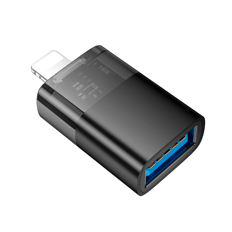 Adaptador Mini Usb Para Lightning Hoco Ua36 Negro – imagen 2