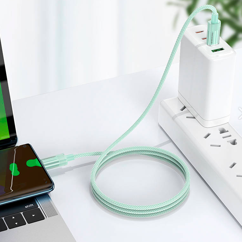 Cable Usb a Tipo C Borofone Bu44 1.2 Metro Verde – imagen 2