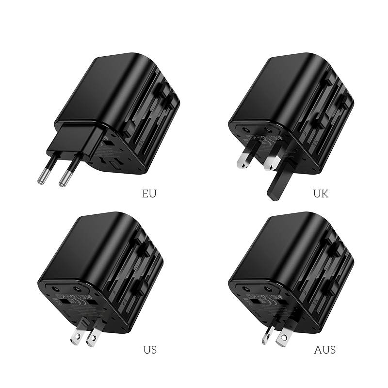 Adaptador Viajero Universal Hoco AC29 Negro – imagen 2