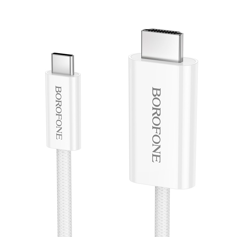 Cable Tipo C a Hdmi 1.8m Borofone Dh10 Blanco – imagen 2