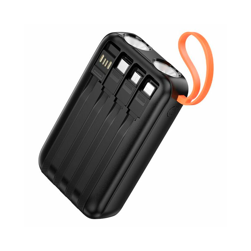 Powerbank Carga Rapida Hoco J151 Spirit 4 Cables 10000 Mah Negro – imagen 2