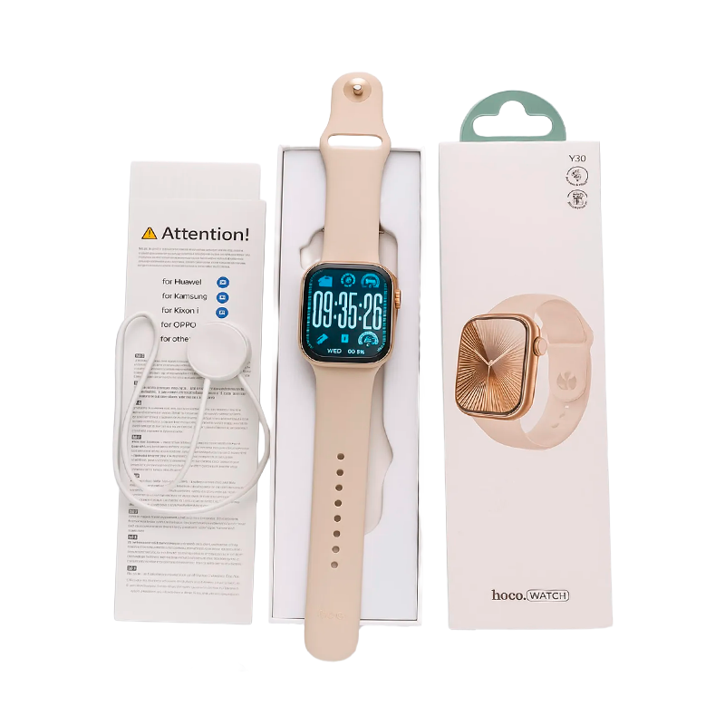 Smartwatch Reloj Inteligente Bluetooth Hoco Y30 Dorado – imagen 2