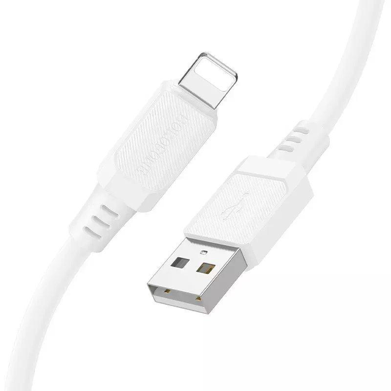 Cable Usb Para Lightning Borofone Bx115 2.4a 1 Metro Blanco – imagen 2