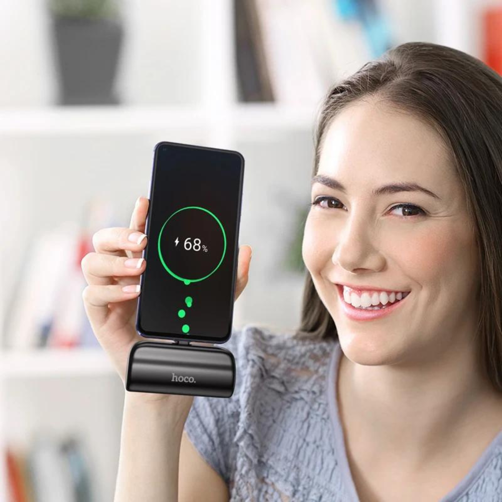 Powerbank Carga Rapida Hoco J106 5000 Mah Lightning Negro – imagen 2
