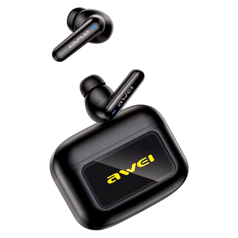 Audífonos Bluetooth Awei Tws Con Pantalla T56 Anc Negro – imagen 2