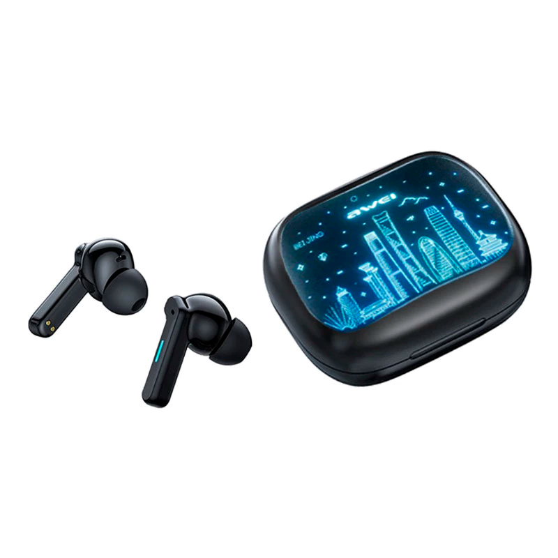 Audífonos Bluetooth Awei Tws Luces T53 Anc Negro – imagen 2