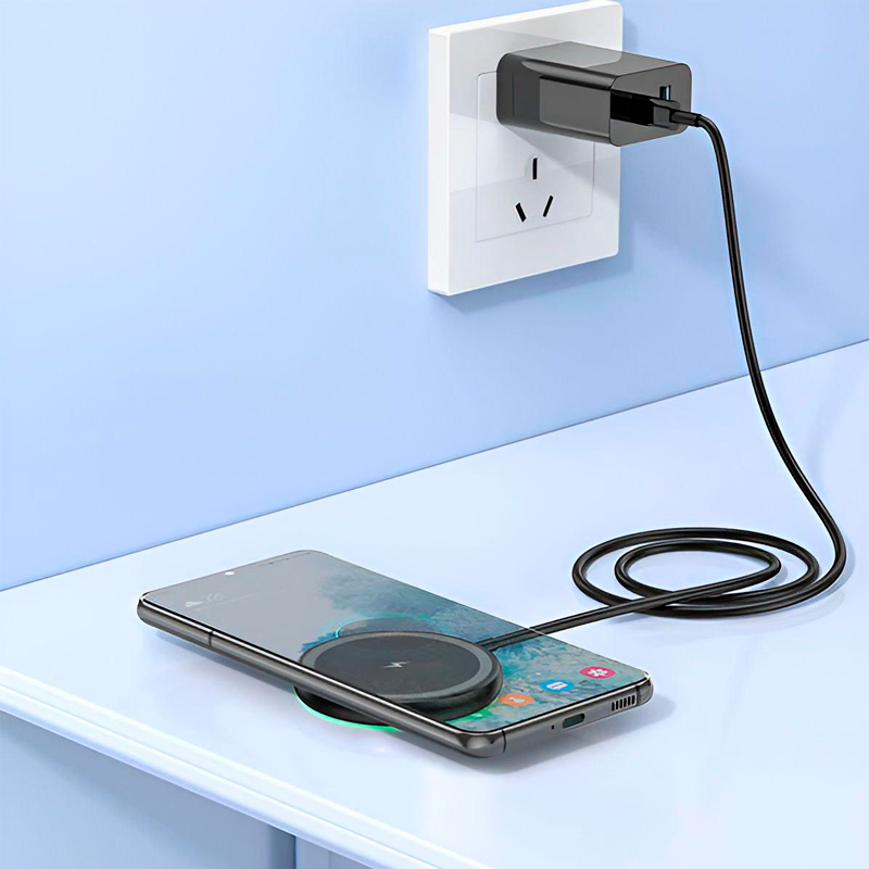 Cargador Inalámbrico Borofone Bq27 Pole 15w Negro – imagen 3