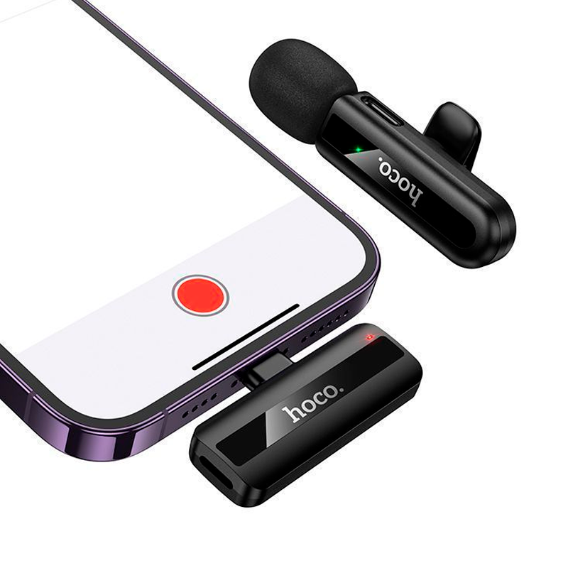 Microfono Externo Polarizado Hoco L20 Para Lightning Negro – imagen 2