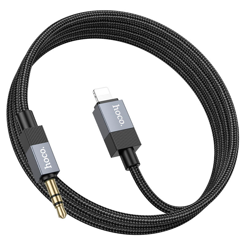 Cable Auxiliar 3.5mm Para Lightning Hoco Upa32a 1 Metro Negro – imagen 2