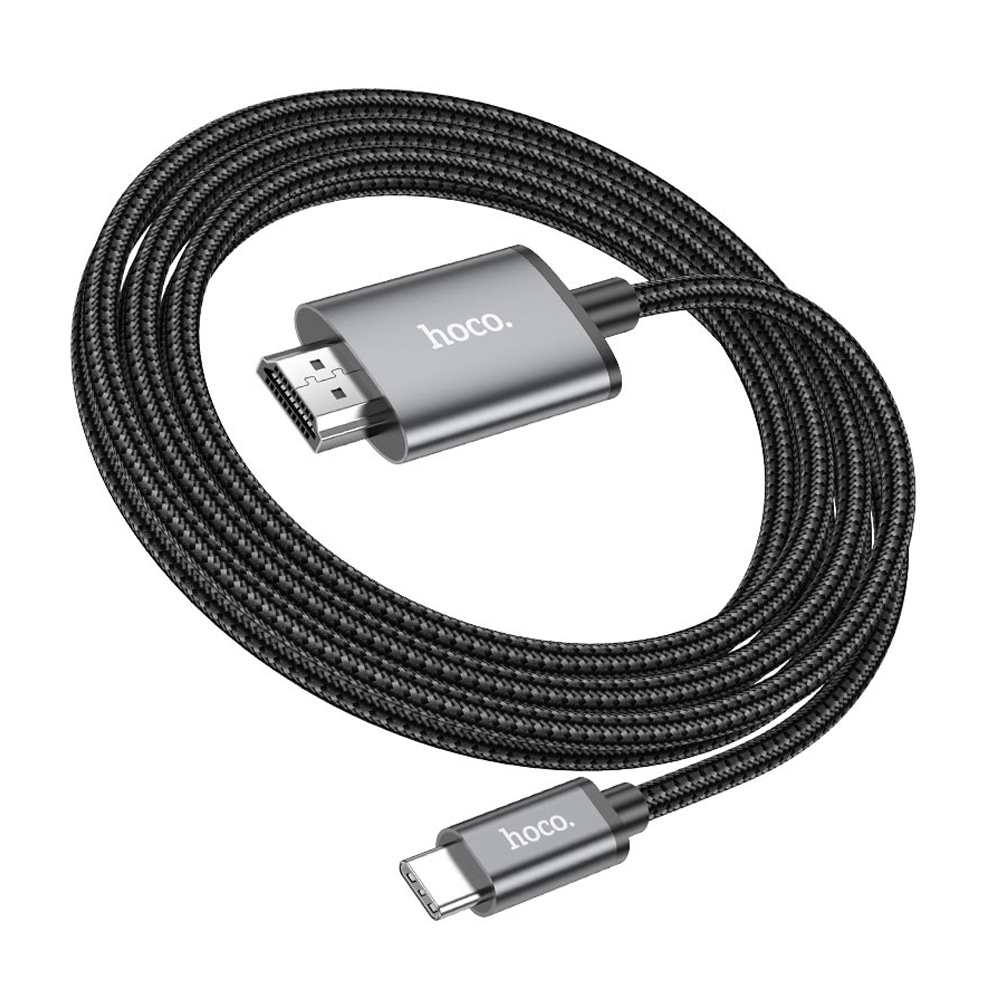 Cable Tipo C a Hdmi 2m Hoco Ua27 Gris – imagen 2
