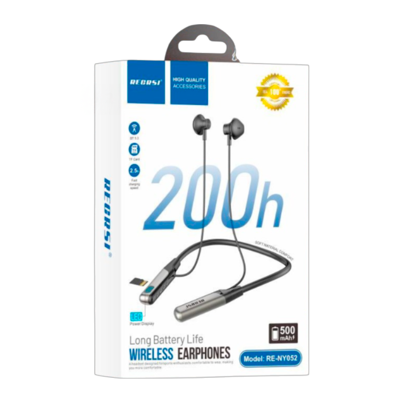 Audífonos In Ear Bluetooth Recrsi Re-ny052 200 Horas Negro – imagen 2