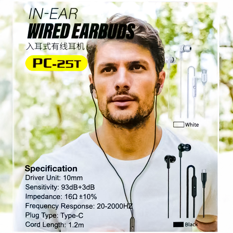 Audifonos In Ear Manos Libres Tipo C Awei Pc-25t 1.2m Negro – imagen 2