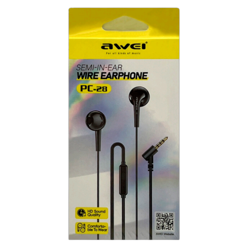 Audífonos In Ear Awei Pc-28 3.5mm Negro – imagen 2