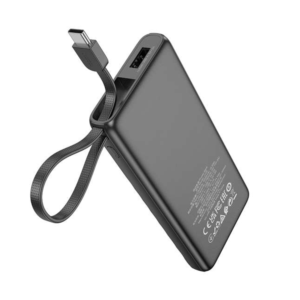 Powerbank Carga Rapida Hoco J129 5000 Cable Tipo C Mah Negro – imagen 2
