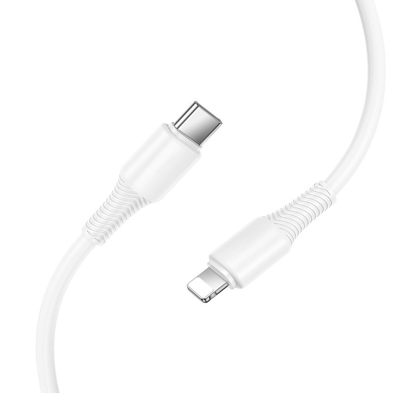 Cable Tipo C a Lightning Hoco X120 Beneficio 27w 1 Metro Blanco