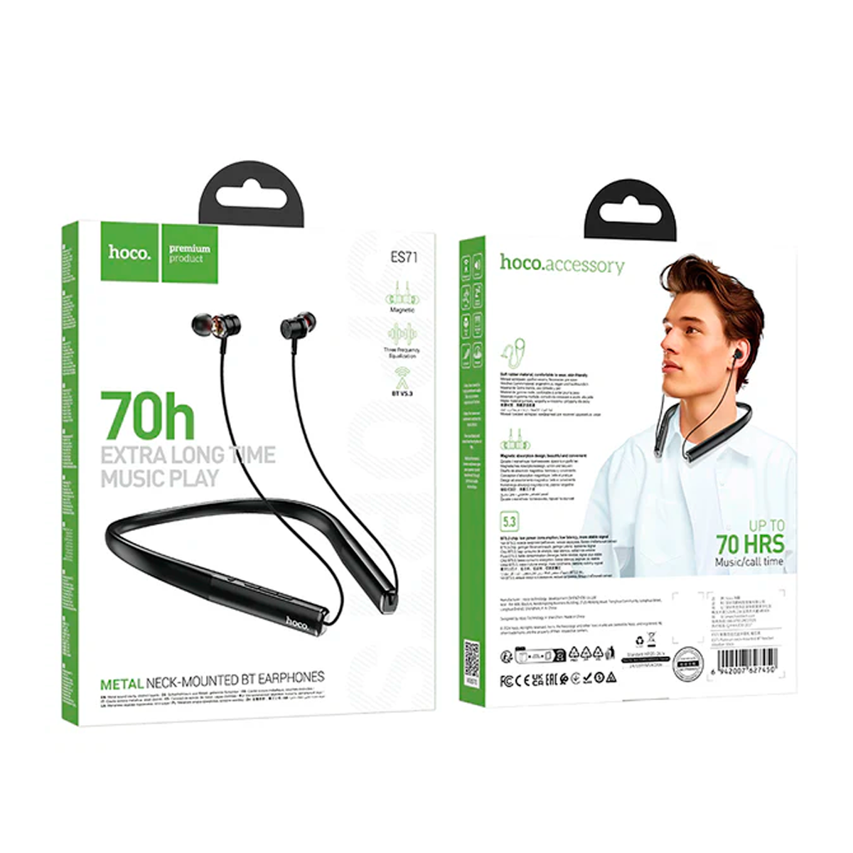 Audífonos Bluetooth Hoco Es71 Sport 70h Negro – imagen 2