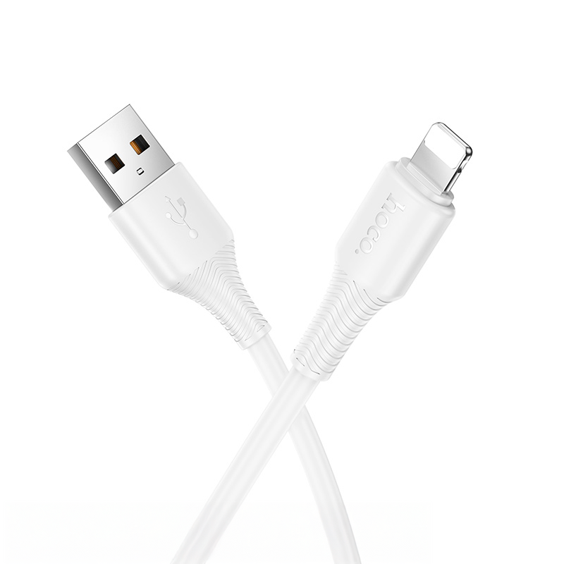 Cable Usb a Lightning Hoco X120 Beneficio 1 Metro Blanco – imagen 2