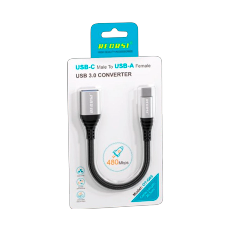 Adaptador Tipo C a Usb Recrsi Ot-g05 Negro – imagen 2