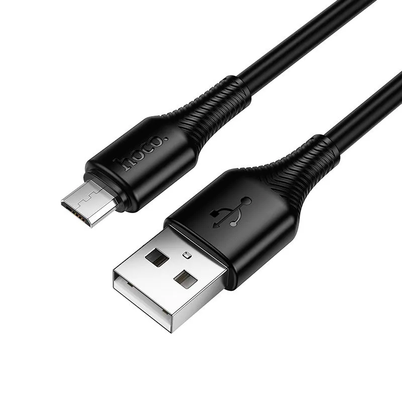 Cable Usb a Micro Usb Hoco X120 Beneficio 1 Metro Negro – imagen 2