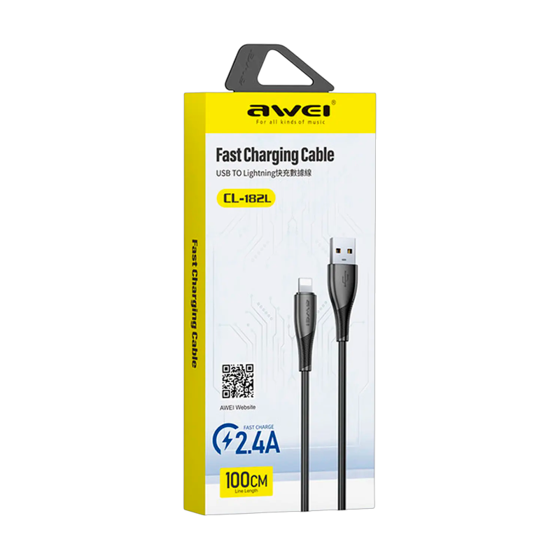 Cable Usb a Lightning Awei CL-182l Blanco – imagen 2