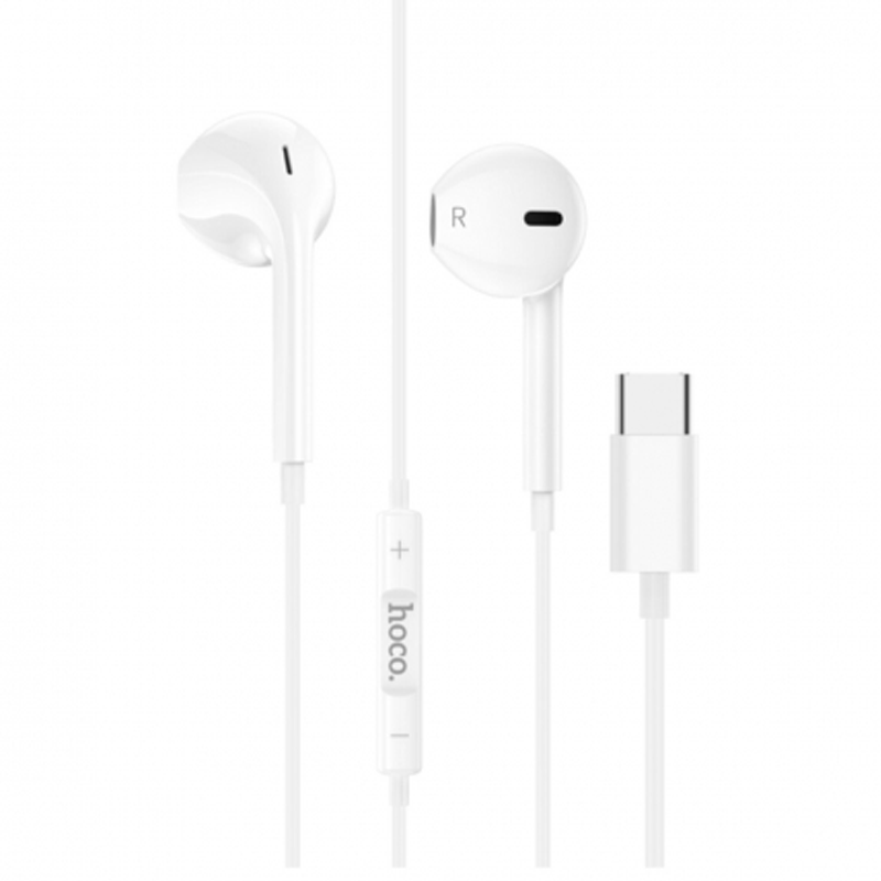 Audífonos In Ear Hoco M101 Crystal Joy Tipo C Blanco
