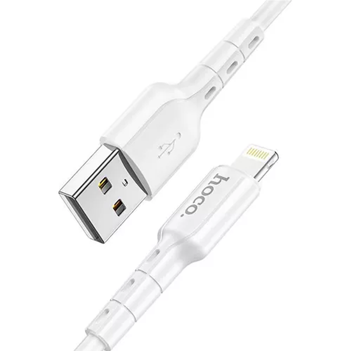 Cable Usb a Lightning Hoco Du01 Blanco – imagen 2