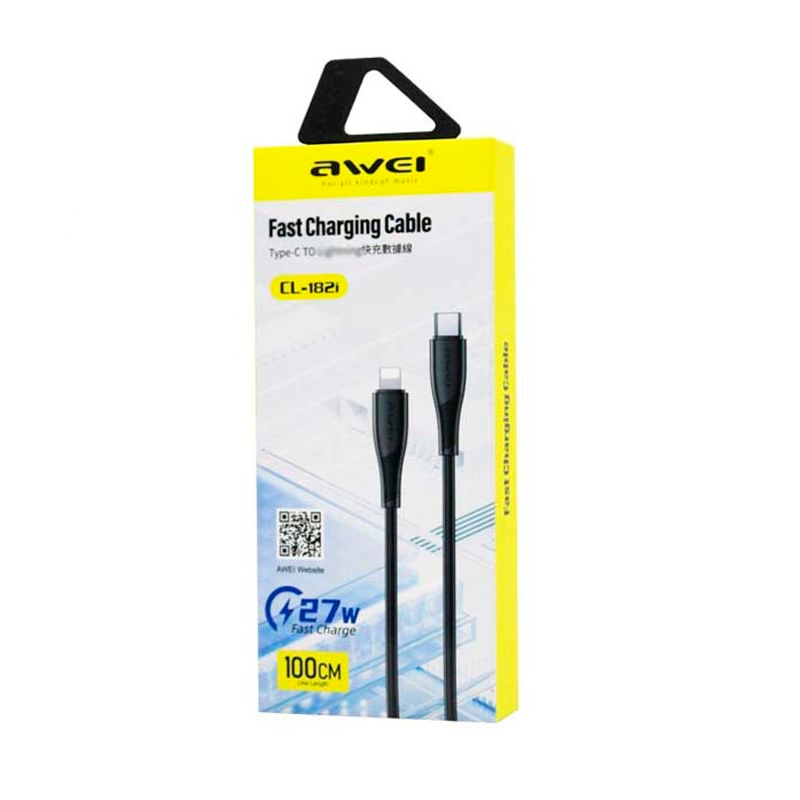 Cable Tipo C a Lightning Awei CL-182i Negro – imagen 2
