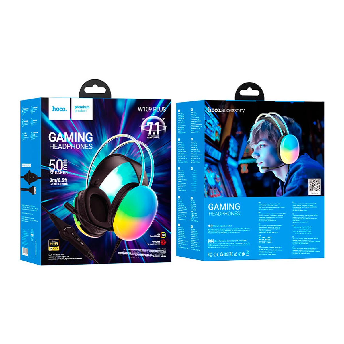 Audifonos Gamer Hoco Headser Hoco W109 Plus Negro – imagen 2