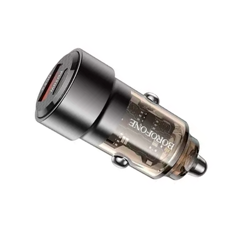 Cargador De Auto Doble Usb Tipo C Borofone Bz20 Gris – imagen 2