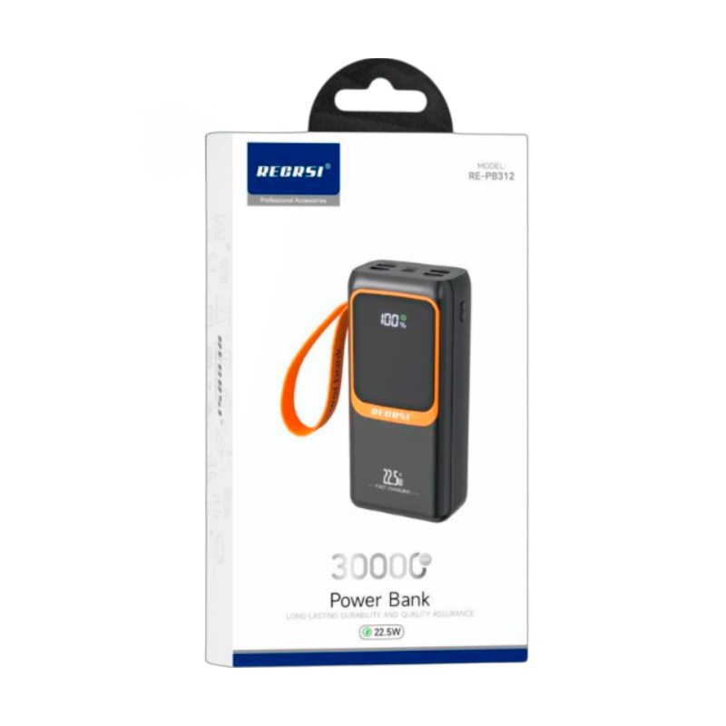 Powerbank Carga Rapida Recrsi 30000 Mah Pb312 Negro – imagen 2