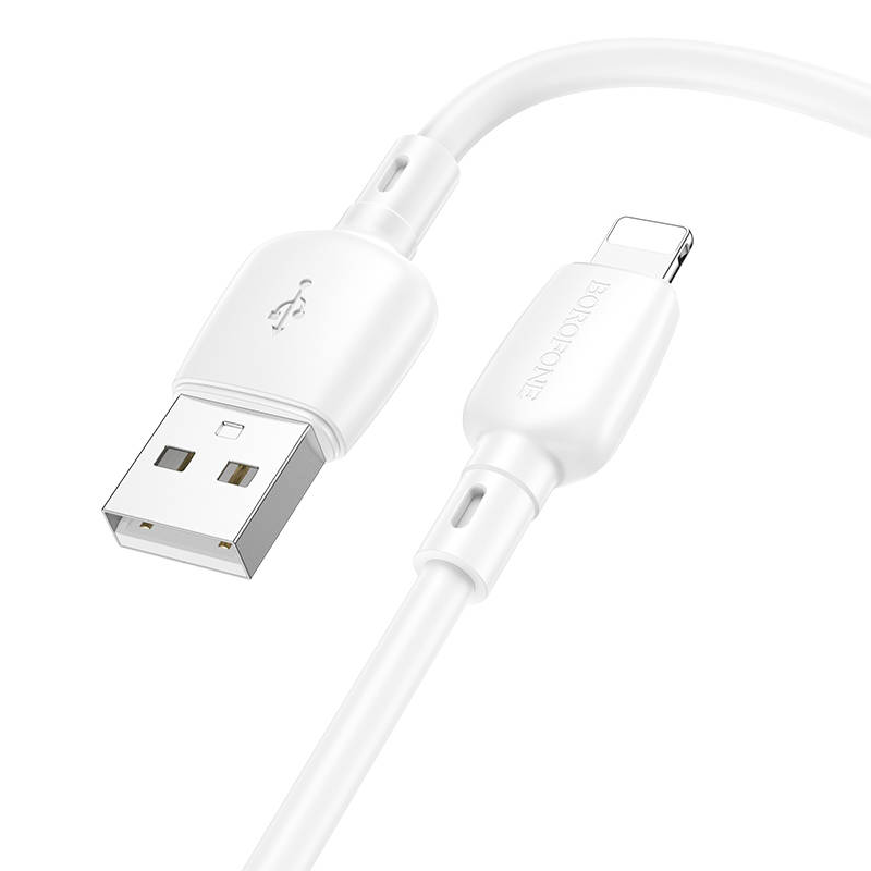 Cable Usb a Lightning 2.4a Borofone Bx93 1 Metro Blanco – imagen 2