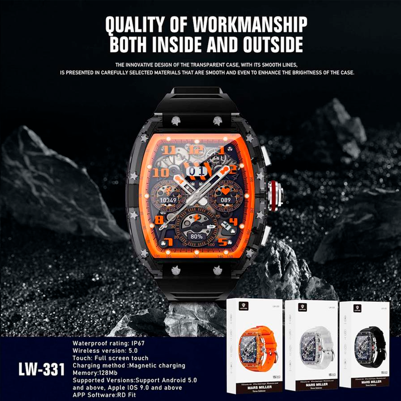 Smartwatch Reloj Inteligente Bluetooth Lenyes Lw331 Negro – imagen 3