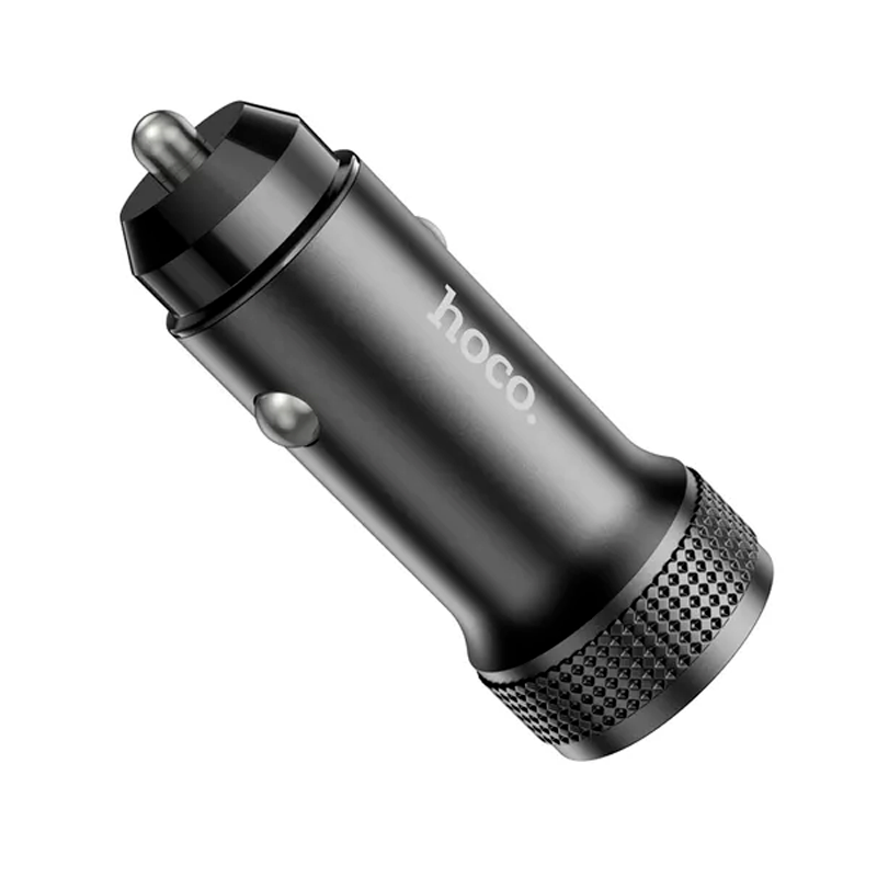 Cargador De Auto Dual Usb Tipo C Hoco Z49b Level Negro – imagen 2