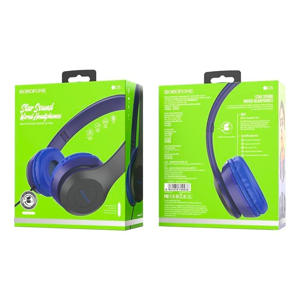 Audífonos Borofone Bo5 Headset Azul – imagen 2