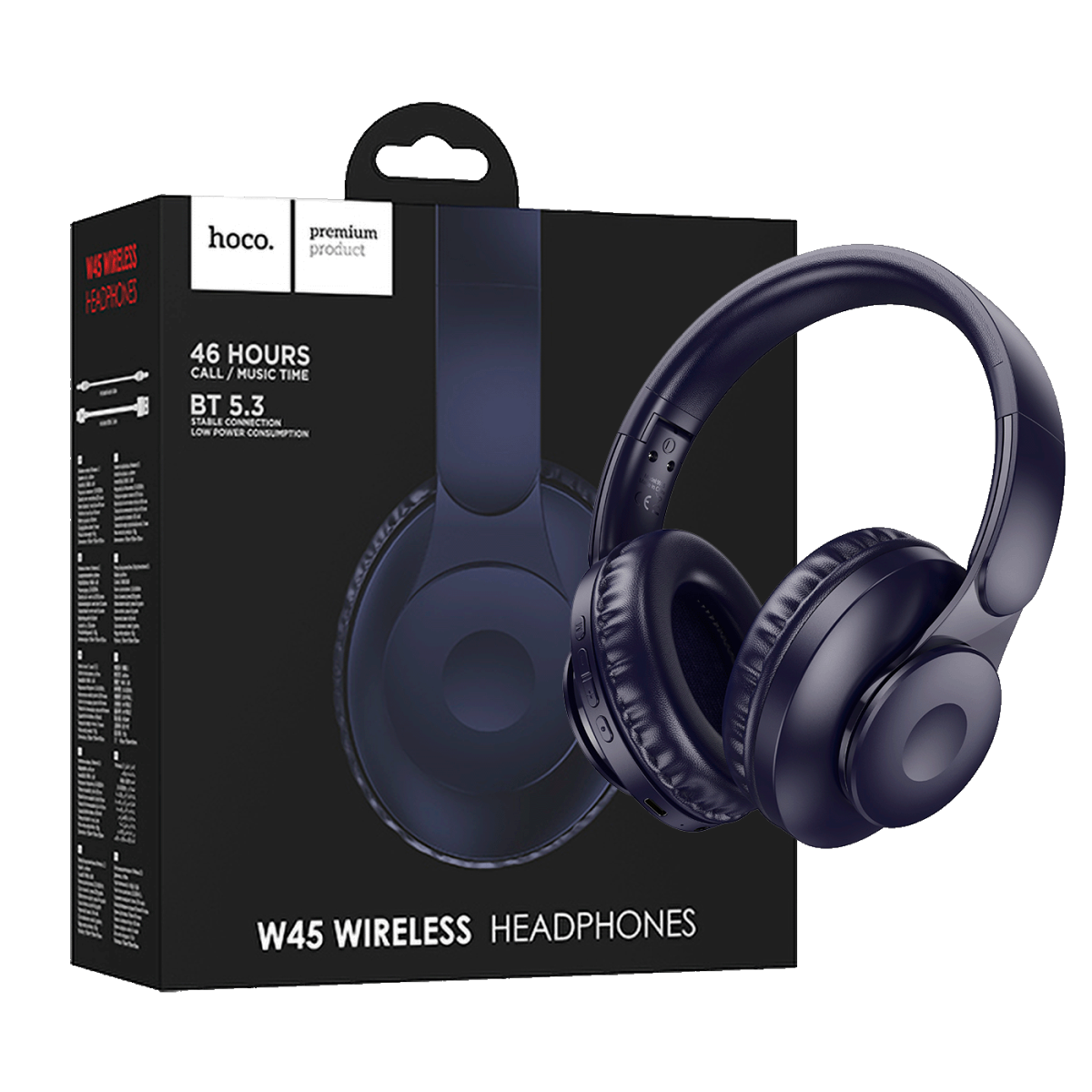 Audífonos Bluetooth Hoco W45 Headset Azul – imagen 2