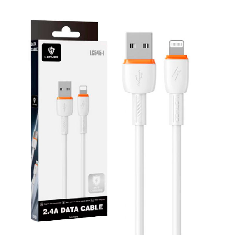 Cable Usb Para Lightning Lenyes Lc545 1 Metro Blanco – imagen 2