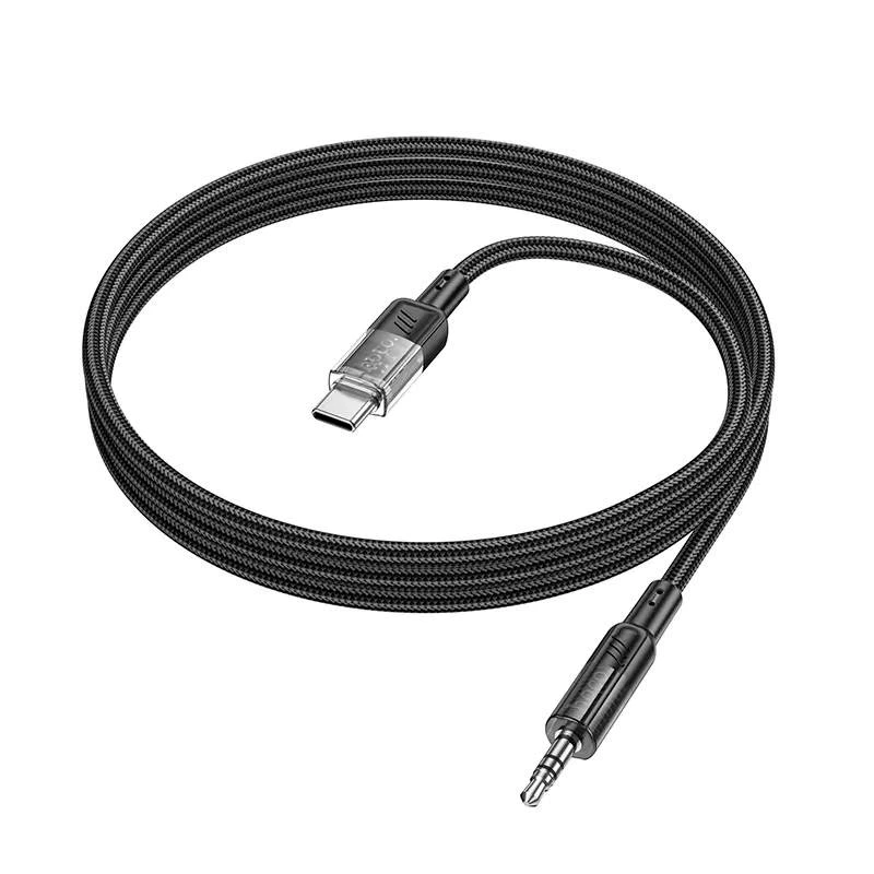 Cable Auxiliar a Tipo C Hoco Upa27 Spirit Negro – imagen 2