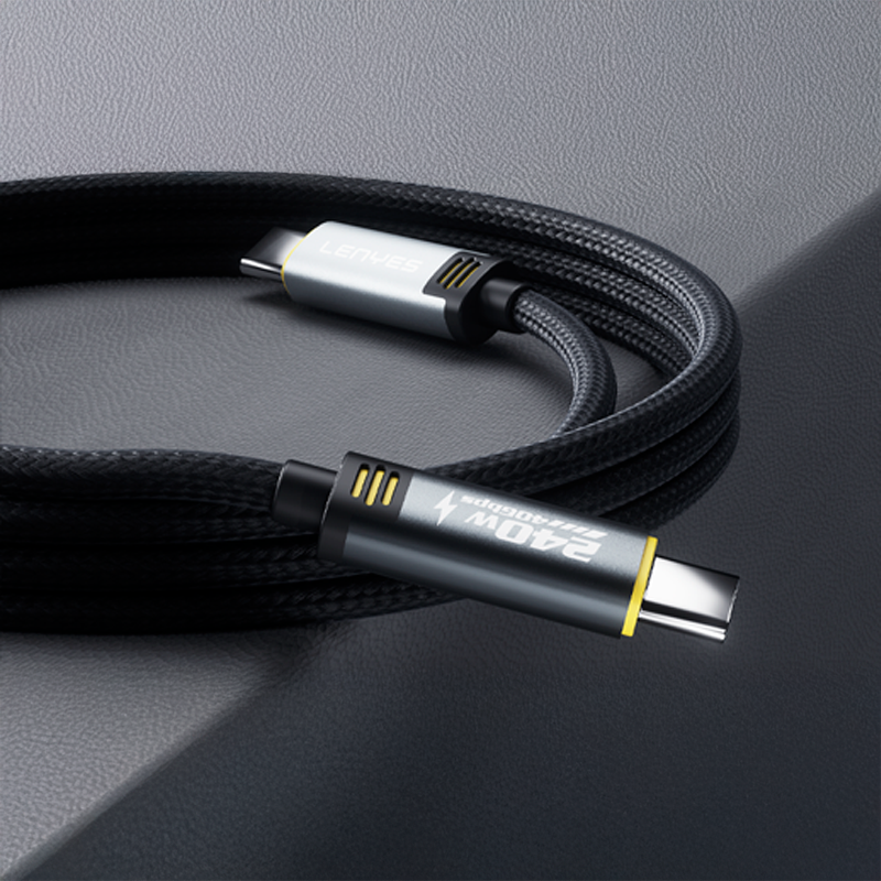 Cable Tipo C a Tipo C Lenyes Lc533 1 Metro 240w Negro – imagen 2