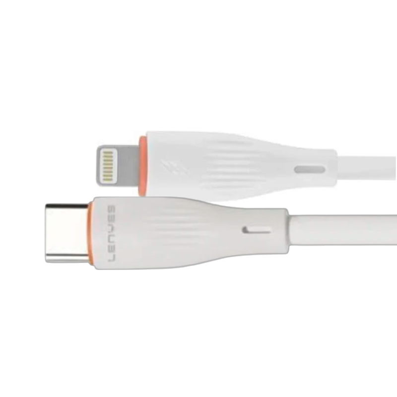 Cable Tipo C Para Lightning Lenyes Lc996 18w 3 Metro Blanco – imagen 2