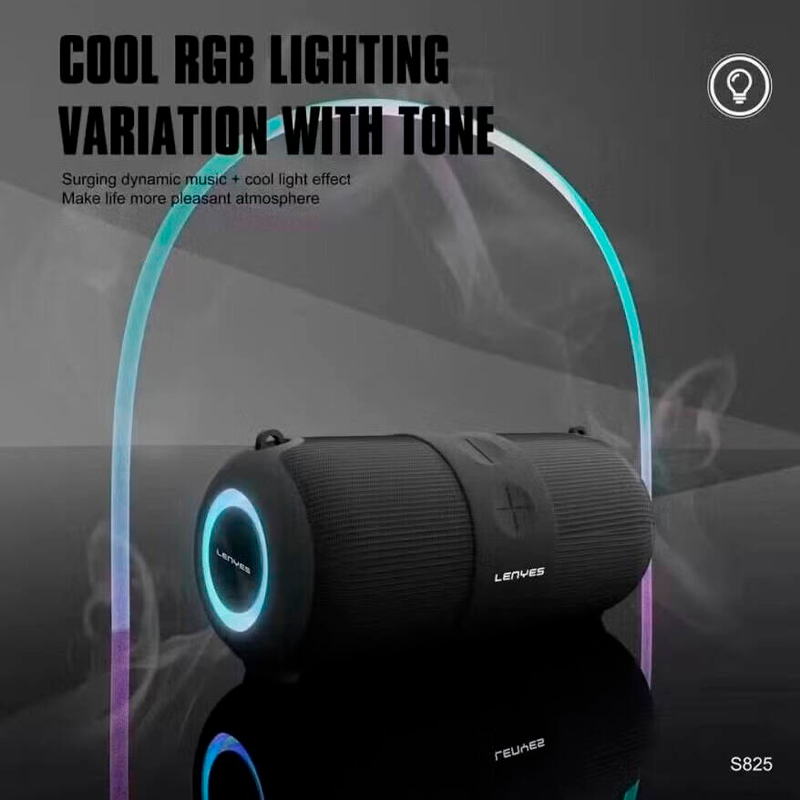 Parlante Bluetooth Lenyes S825 Colorfull Lights 30w Negro – imagen 2