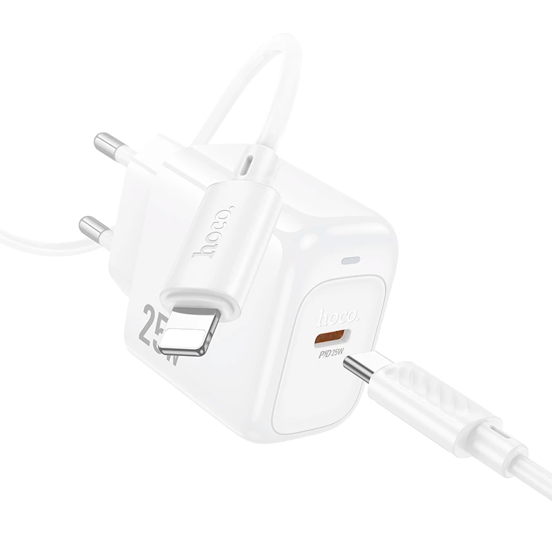 Cargador Carga Rapida Hoco Cs53a 25w + Cable Tipo C a Lightning