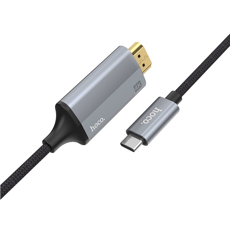 Cable Adaptador Hoco UA13 Tipo C a Hdmi Smartphone Gris – imagen 5
