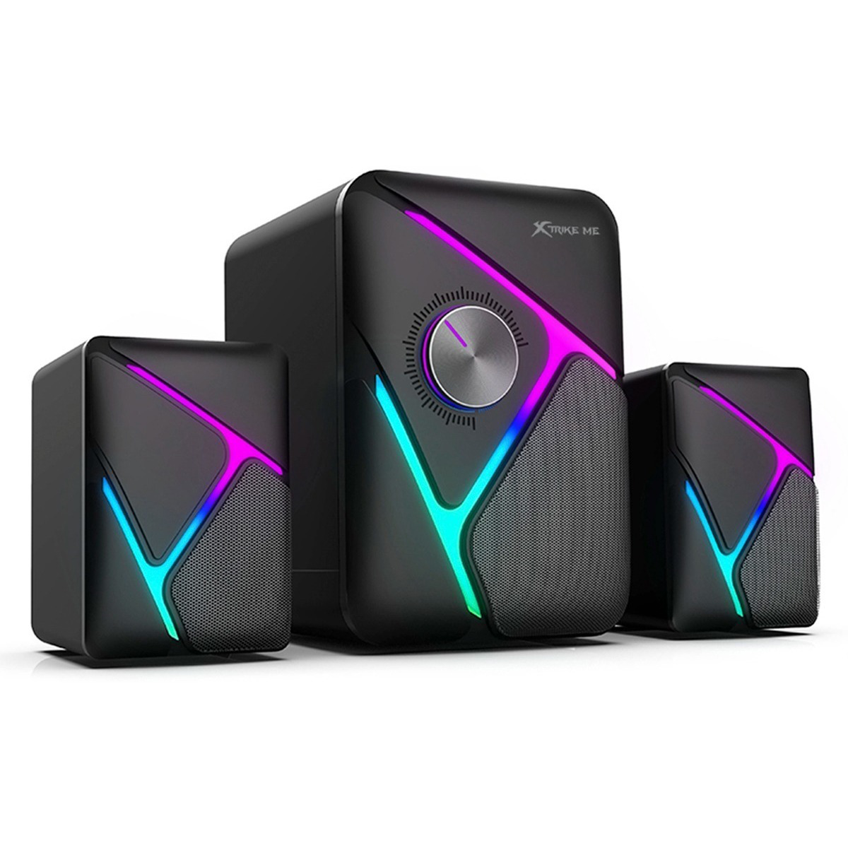 Parlante Subwoofer Gamer Xtrike Me 2.1 Sk-610 Rgb Negro