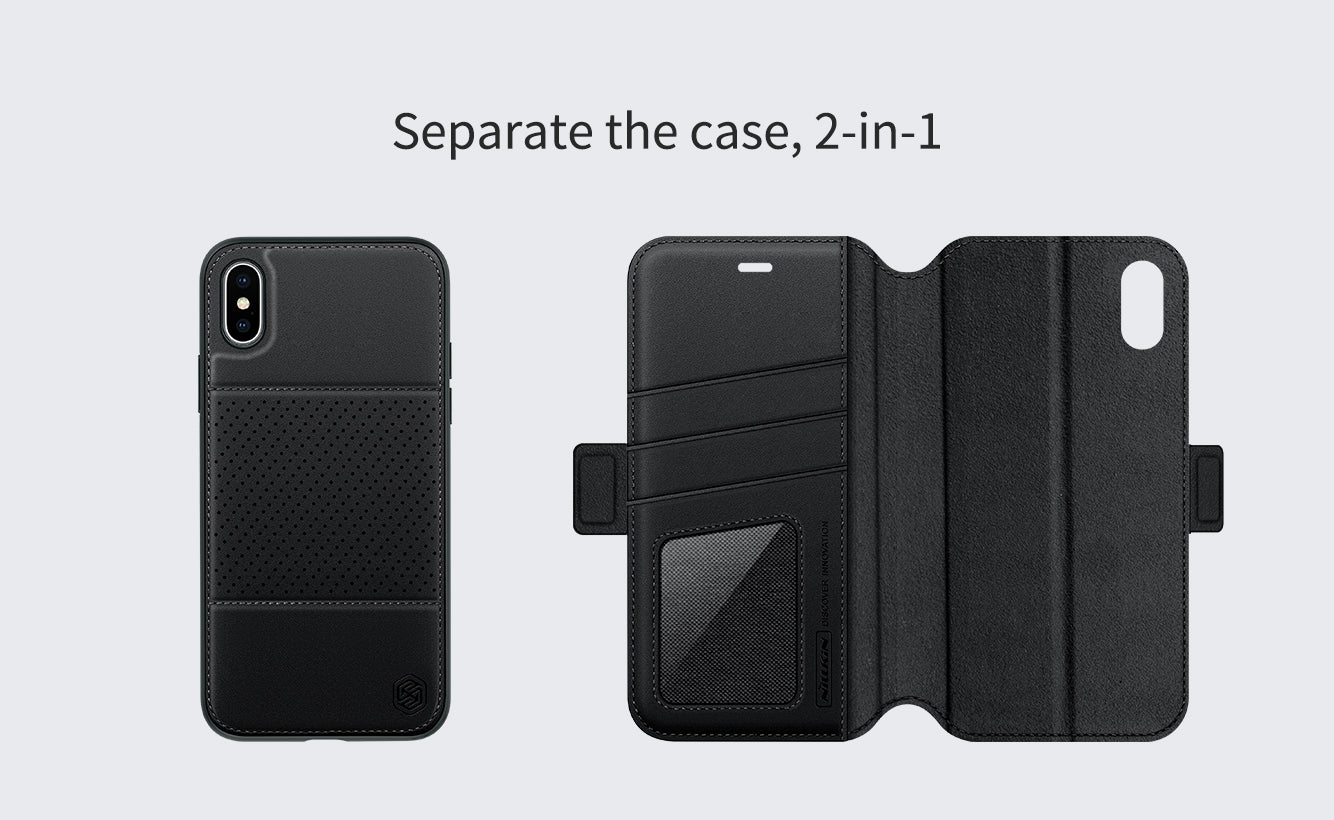 Iphone Xs Max Funda Folio Flip Cover Nillkin 2 en 1 – imagen 4
