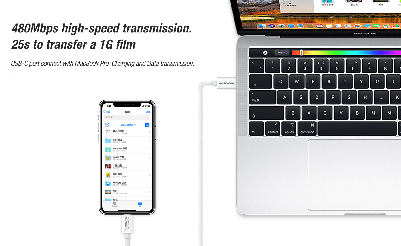 Cable Usb Tipo C A Lightning 1 Metro Premium Nillkin – imagen 5