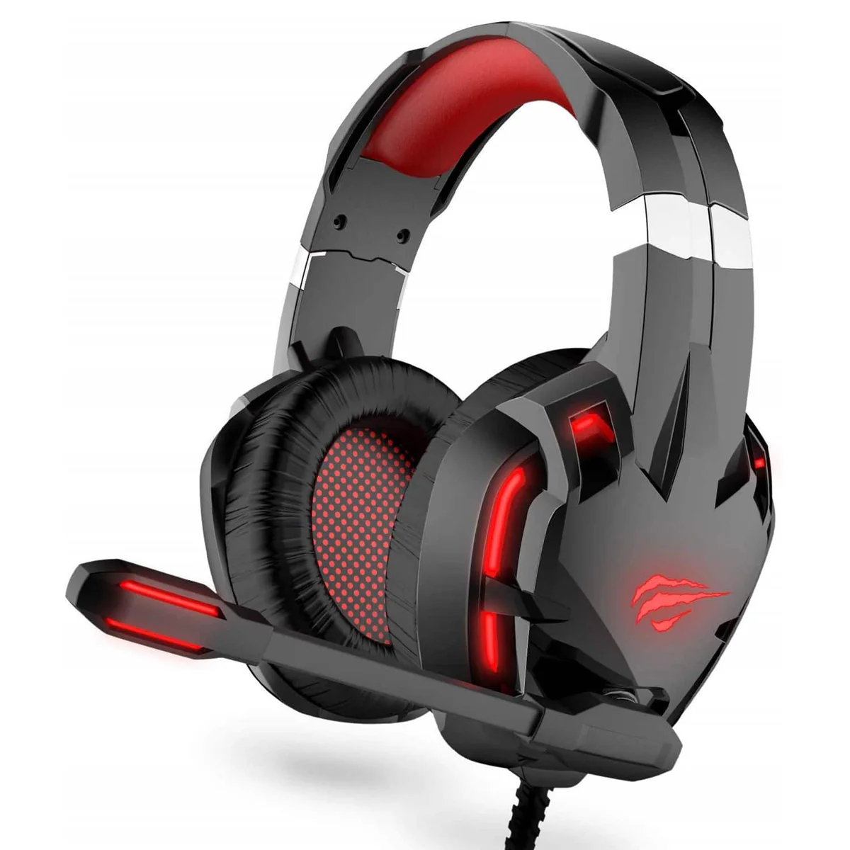 Audífonos Gamer Havit H2001d Pc Negro Rojo