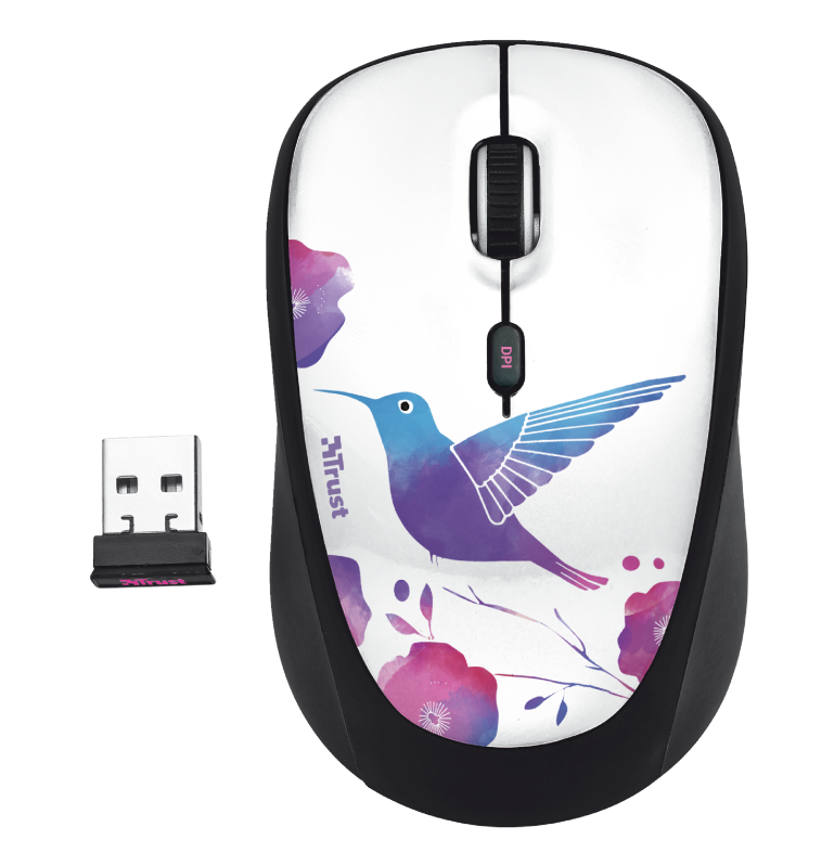Mouse Inalambrico Trust Yvi Bird Blanco – imagen 3