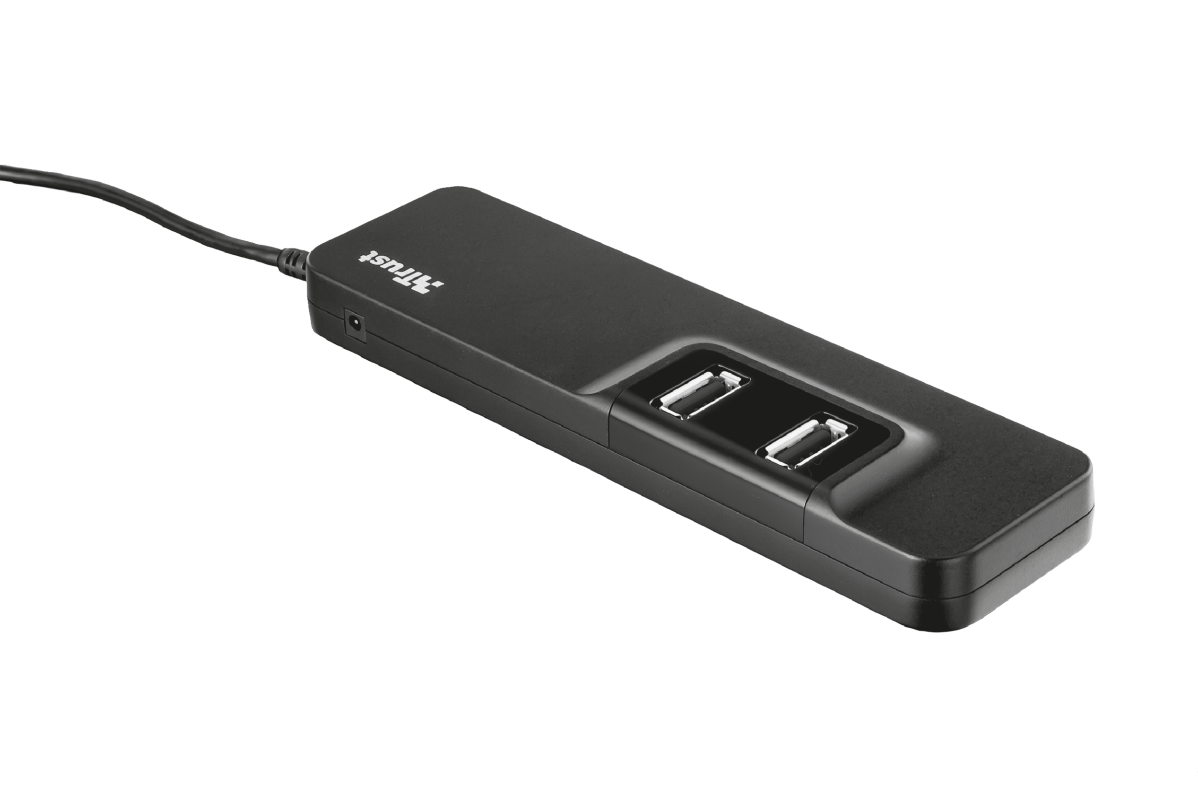 Adaptador Hub Trust Usb 7 Puertos Usb 2.0 Oila Negro – imagen 3